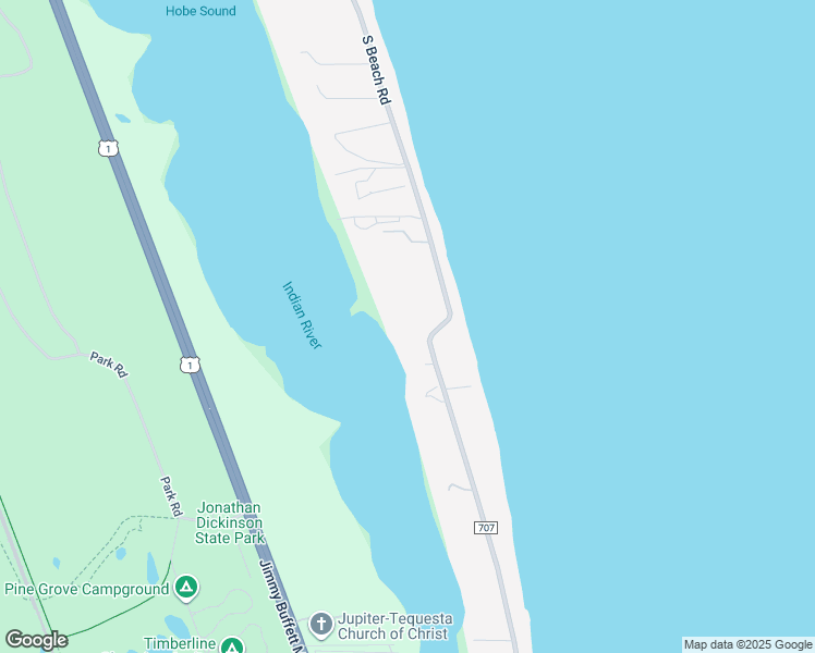 map of restaurants, bars, coffee shops, grocery stores, and more near 404 South Beach Road in Hobe Sound