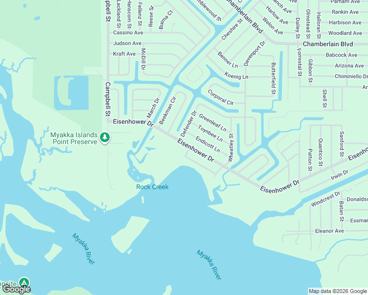 map of restaurants, bars, coffee shops, grocery stores, and more near 12253 Eisenhower Drive in Port Charlotte
