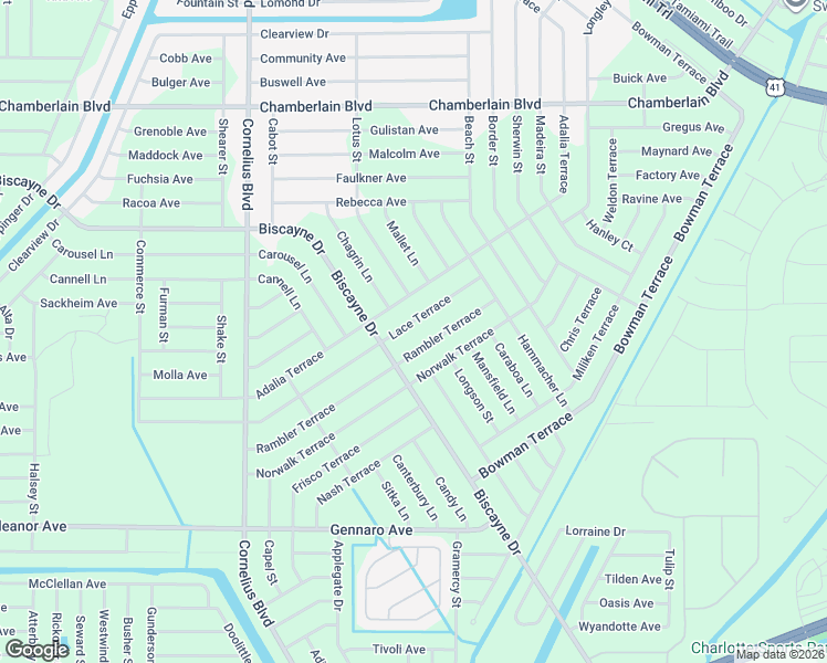 map of restaurants, bars, coffee shops, grocery stores, and more near 1339 Rambler Terrace in Port Charlotte