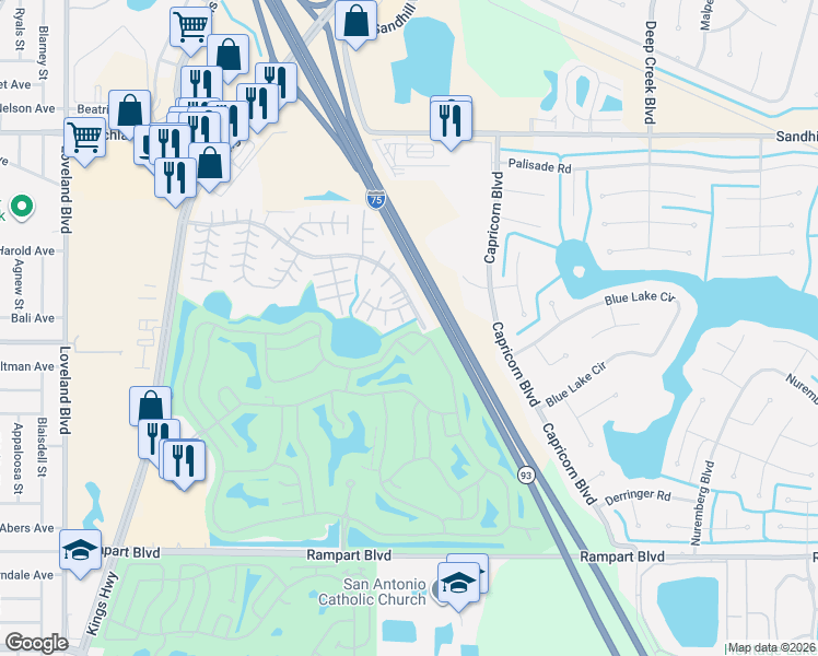 map of restaurants, bars, coffee shops, grocery stores, and more near 24503 Buckingham Way in Punta Gorda