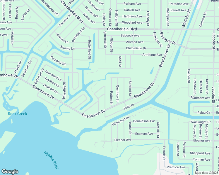 map of restaurants, bars, coffee shops, grocery stores, and more near 1291 Patton Street in Port Charlotte