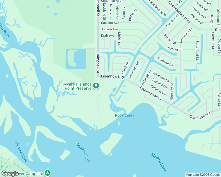 map of restaurants, bars, coffee shops, grocery stores, and more near 12131 Eisenhower Drive in Port Charlotte