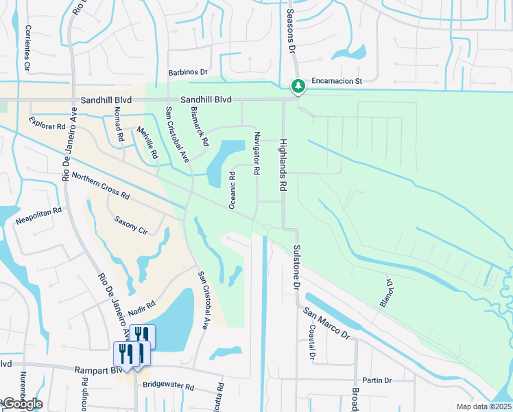 map of restaurants, bars, coffee shops, grocery stores, and more near 1248 Navigator Road in Punta Gorda