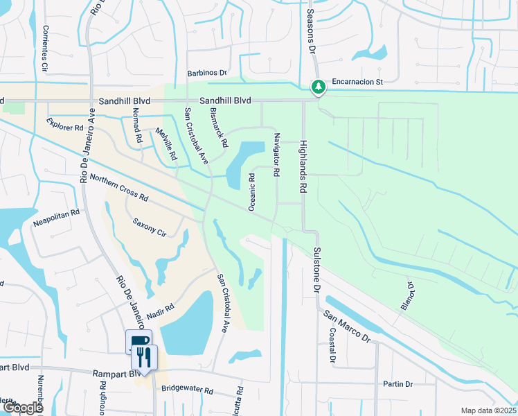 map of restaurants, bars, coffee shops, grocery stores, and more near 1224 Oceanic Road in Punta Gorda