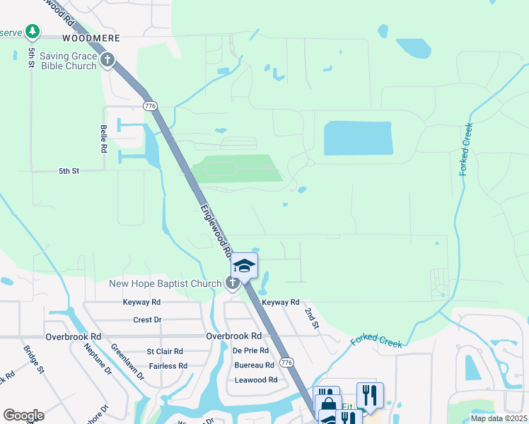 map of restaurants, bars, coffee shops, grocery stores, and more near 2233 Stout Street in Englewood