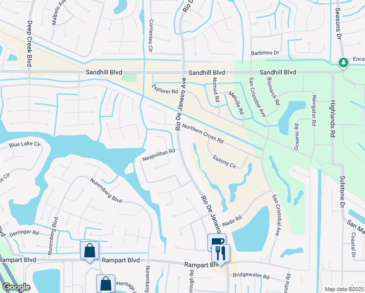 map of restaurants, bars, coffee shops, grocery stores, and more near 1164 Rio De Janeiro Avenue in Punta Gorda