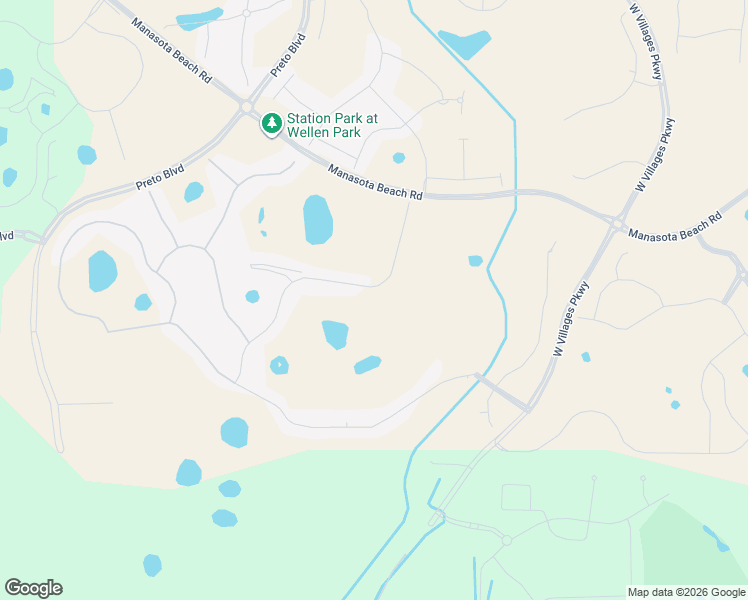 map of restaurants, bars, coffee shops, grocery stores, and more near West Villages Parkway in Venice
