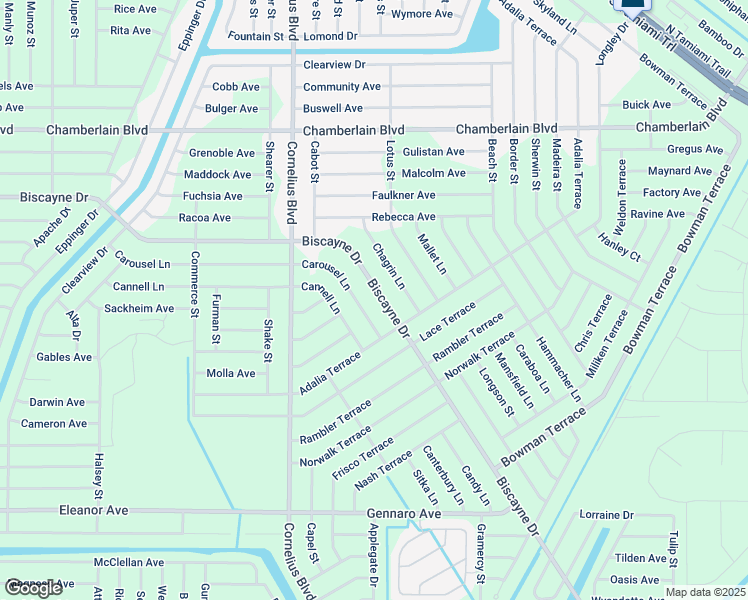 map of restaurants, bars, coffee shops, grocery stores, and more near 1541 Biscayne Drive in Port Charlotte