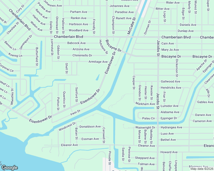 map of restaurants, bars, coffee shops, grocery stores, and more near 13279 Eisenhower Drive in Port Charlotte