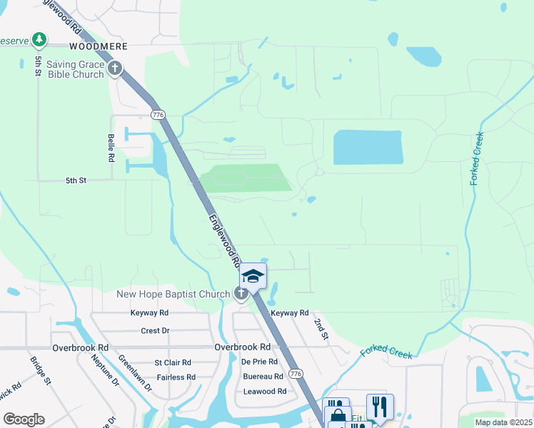 map of restaurants, bars, coffee shops, grocery stores, and more near 2233 Stout Street in Englewood