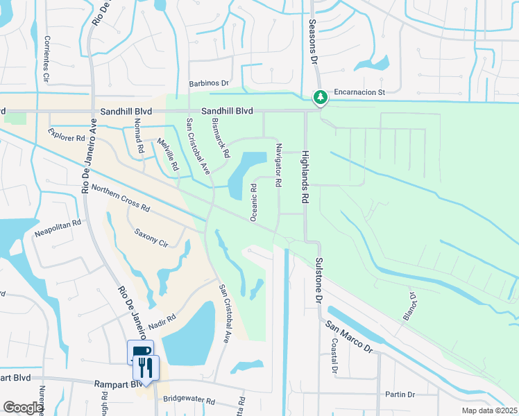 map of restaurants, bars, coffee shops, grocery stores, and more near 1224 Oceanic Road in Punta Gorda