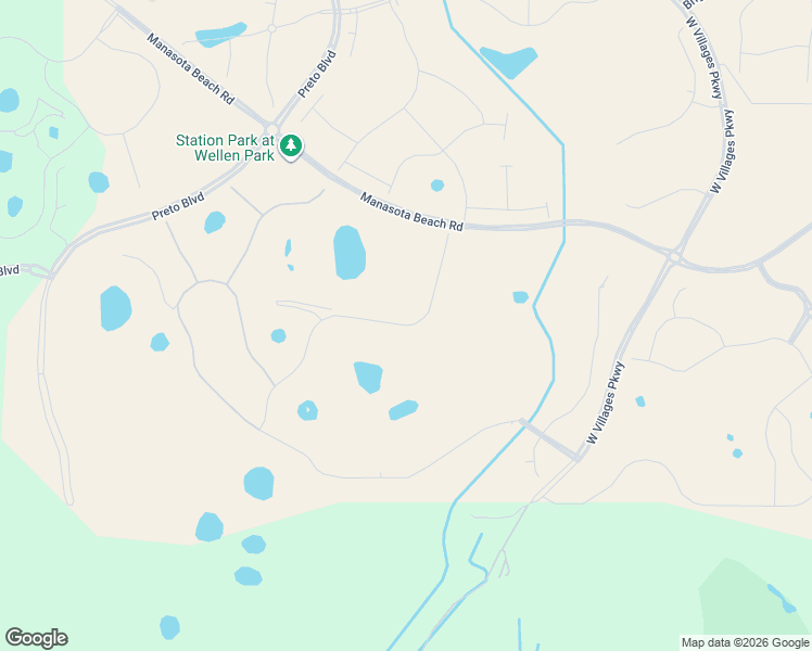 map of restaurants, bars, coffee shops, grocery stores, and more near West Villages Parkway in Venice