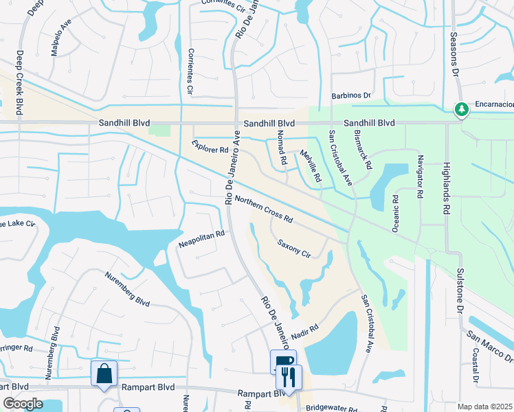 map of restaurants, bars, coffee shops, grocery stores, and more near 26149 Northern Cross Road in Punta Gorda