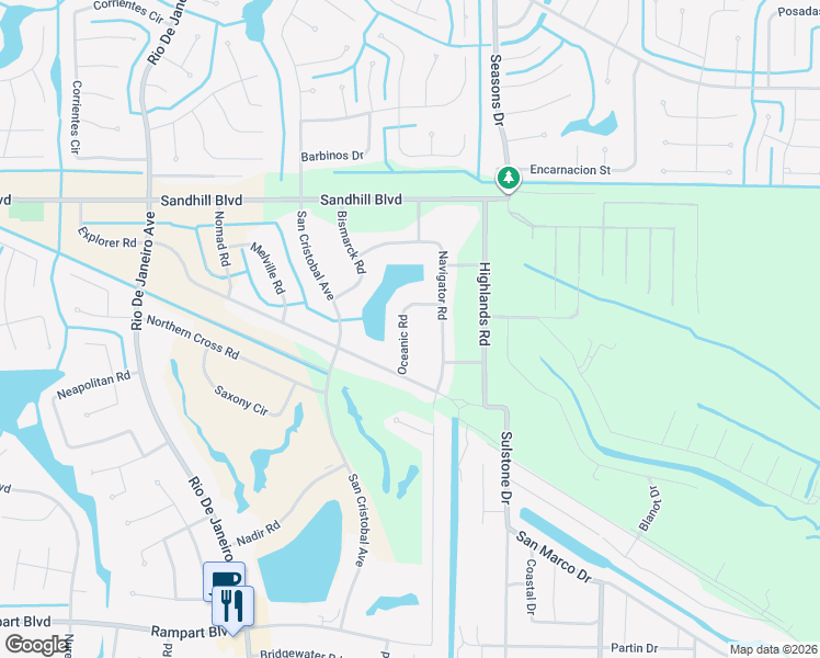 map of restaurants, bars, coffee shops, grocery stores, and more near 1156 Oceanic Road in Punta Gorda