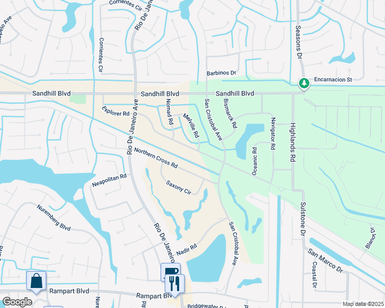 map of restaurants, bars, coffee shops, grocery stores, and more near 26302 Explorer Road in Punta Gorda