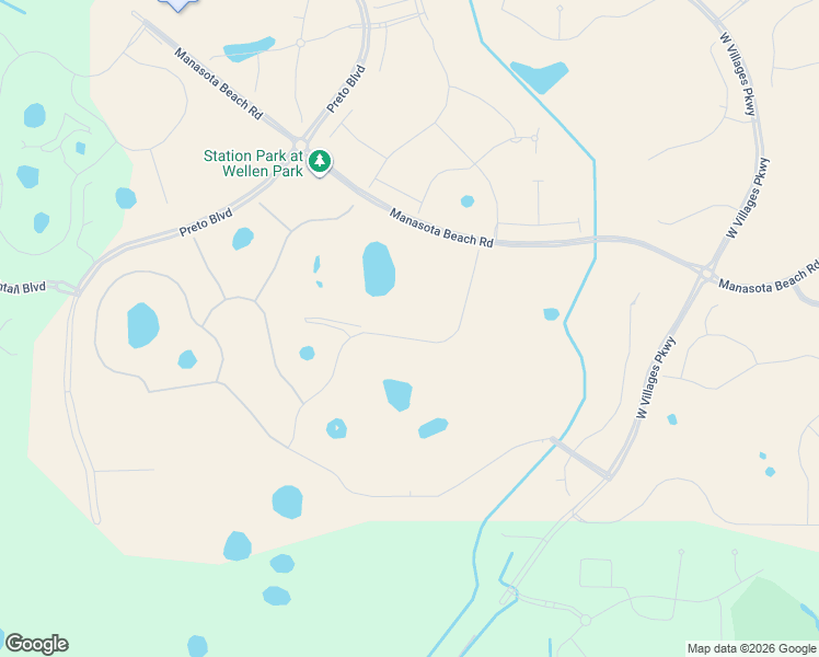 map of restaurants, bars, coffee shops, grocery stores, and more near 18800 West Villages Parkway in Venice