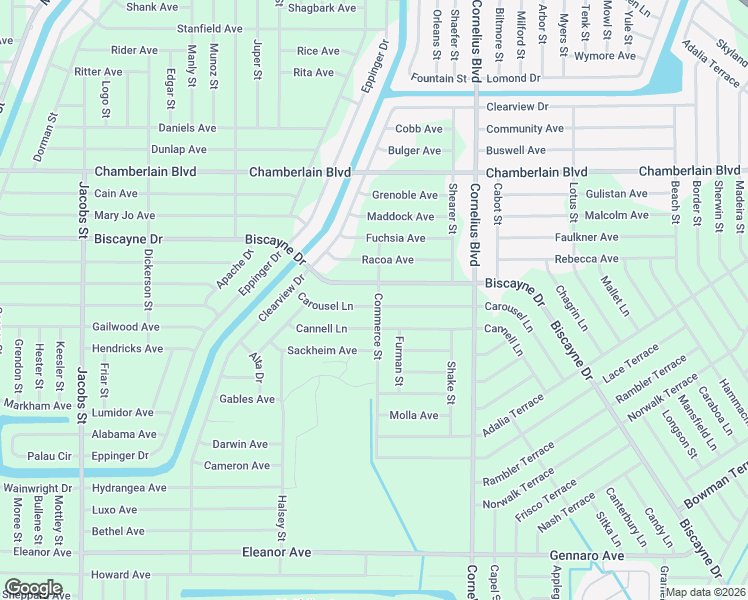 map of restaurants, bars, coffee shops, grocery stores, and more near 14424 Carousel Lane in Port Charlotte
