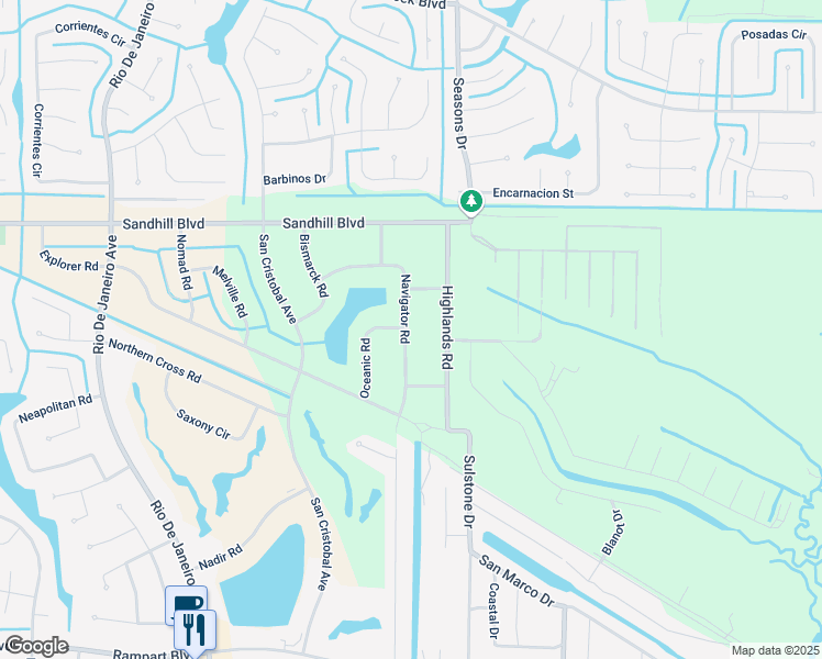 map of restaurants, bars, coffee shops, grocery stores, and more near 1196 Navigator Road in Punta Gorda