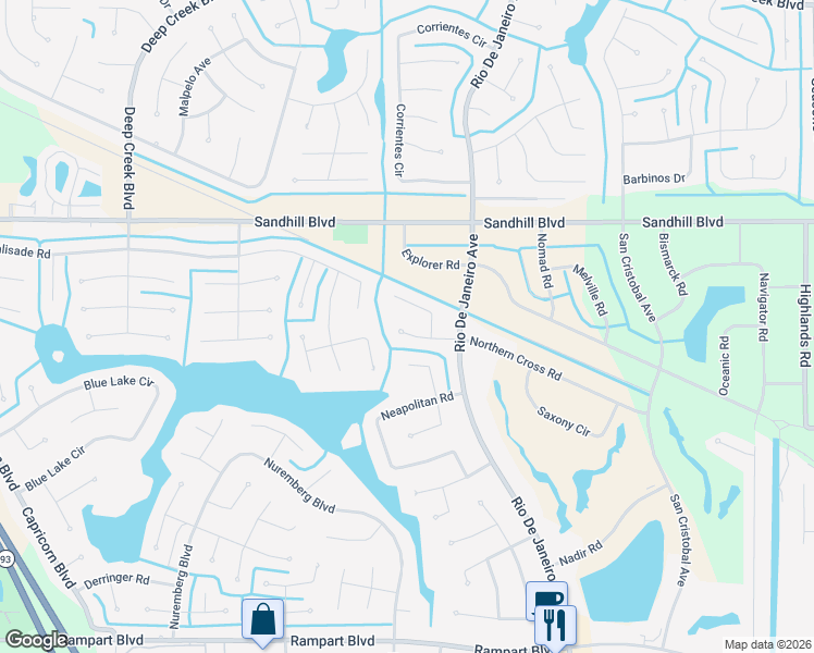 map of restaurants, bars, coffee shops, grocery stores, and more near 26052 Northern Cross Road in Punta Gorda