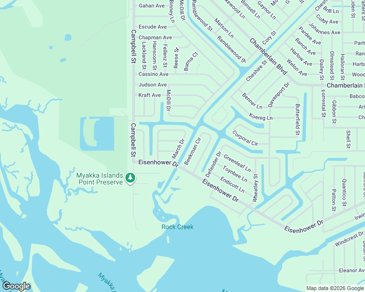 map of restaurants, bars, coffee shops, grocery stores, and more near 1189 March Drive in Port Charlotte