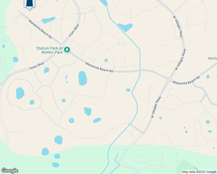 map of restaurants, bars, coffee shops, grocery stores, and more near W Villages Pkwy in Venice