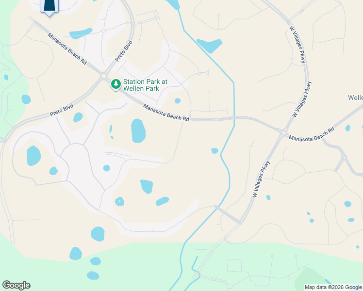 map of restaurants, bars, coffee shops, grocery stores, and more near W Villages Pkwy in Venice