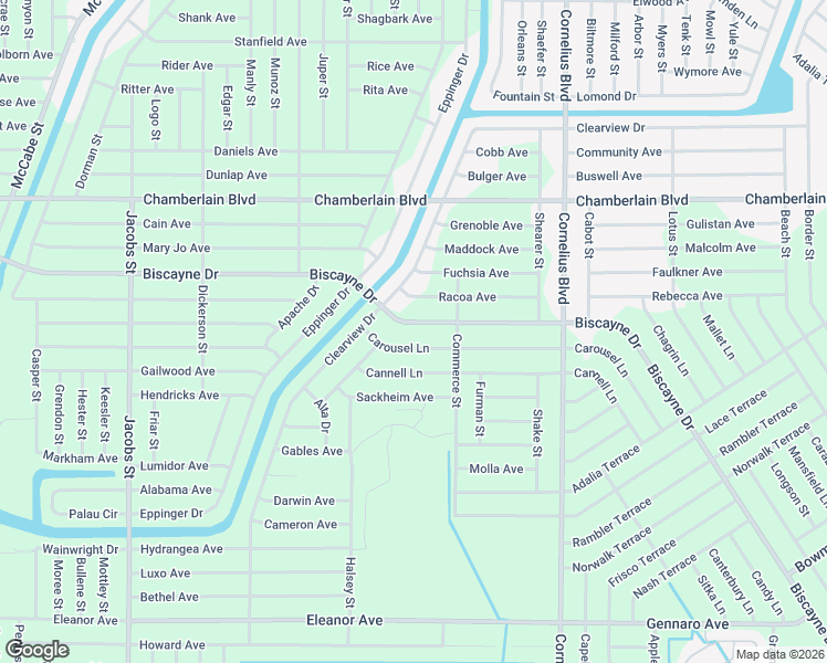 map of restaurants, bars, coffee shops, grocery stores, and more near 14386 Carousel Lane in Port Charlotte