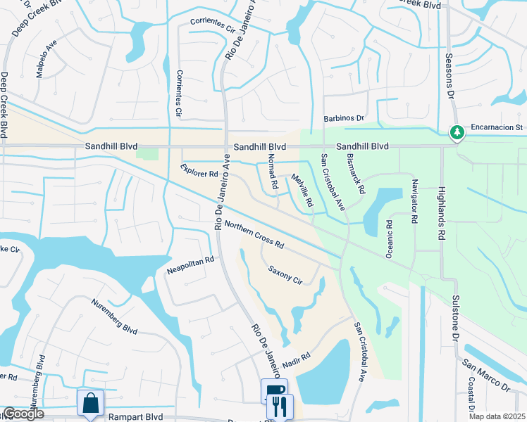 map of restaurants, bars, coffee shops, grocery stores, and more near 26255 Explorer Road in Punta Gorda