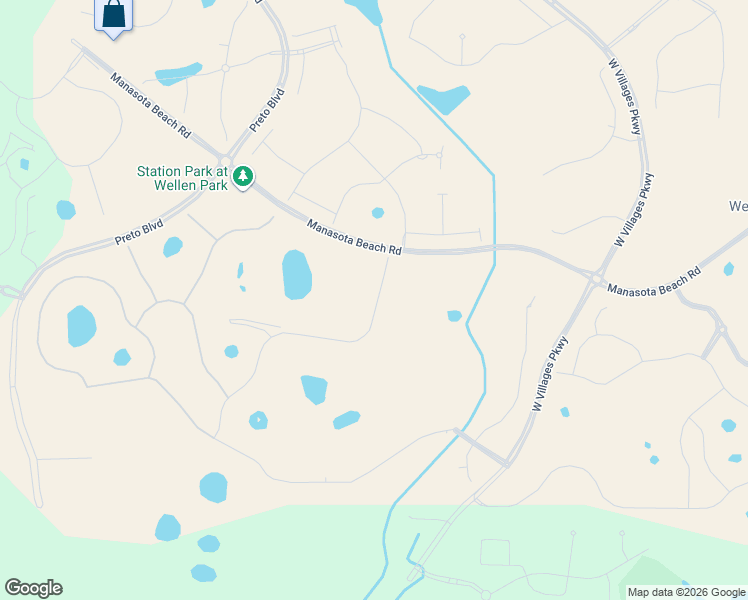 map of restaurants, bars, coffee shops, grocery stores, and more near W Villages Pkwy in Venice