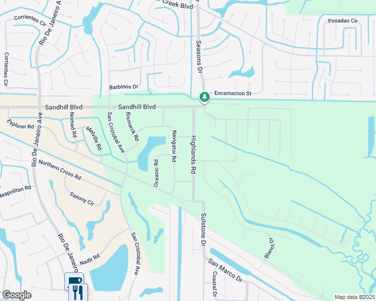 map of restaurants, bars, coffee shops, grocery stores, and more near 1134 Highlands Road in Punta Gorda