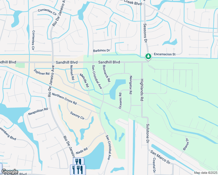 map of restaurants, bars, coffee shops, grocery stores, and more near 1126 Bismarck Road in Punta Gorda