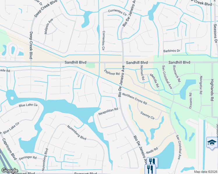 map of restaurants, bars, coffee shops, grocery stores, and more near 26052 Northern Cross Road in Punta Gorda