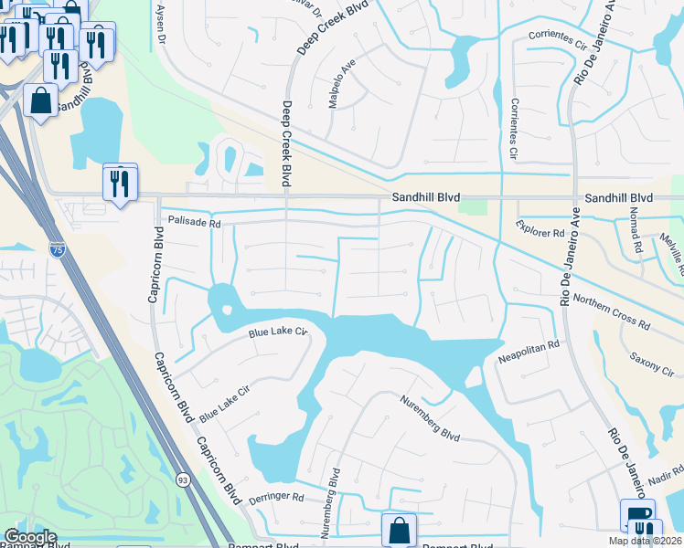 map of restaurants, bars, coffee shops, grocery stores, and more near 25308 Vantage Lane in Punta Gorda