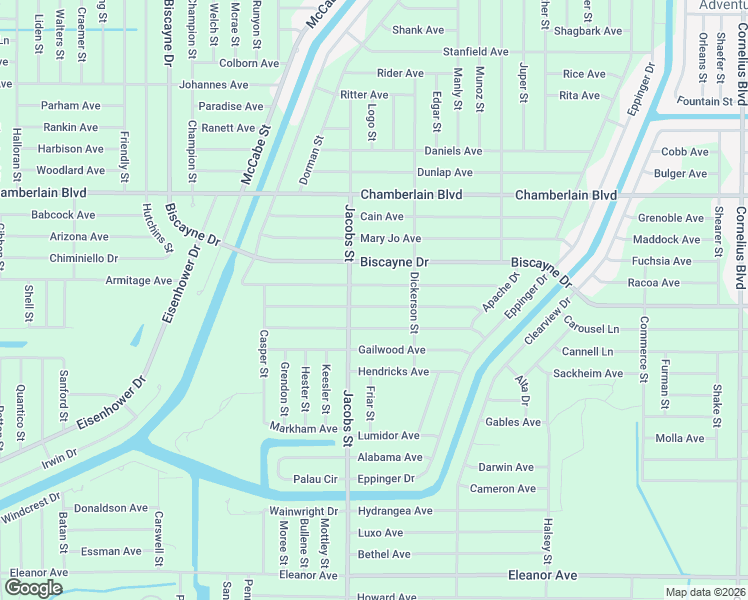 map of restaurants, bars, coffee shops, grocery stores, and more near 14028 Hughes Avenue in Port Charlotte