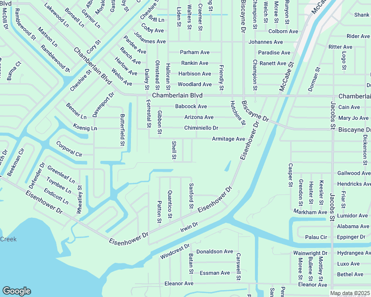 map of restaurants, bars, coffee shops, grocery stores, and more near 1131 Saddler Street in Port Charlotte