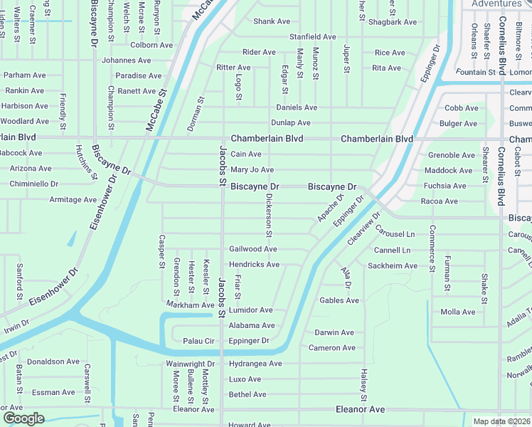 map of restaurants, bars, coffee shops, grocery stores, and more near 1089 Dickerson Street in Port Charlotte