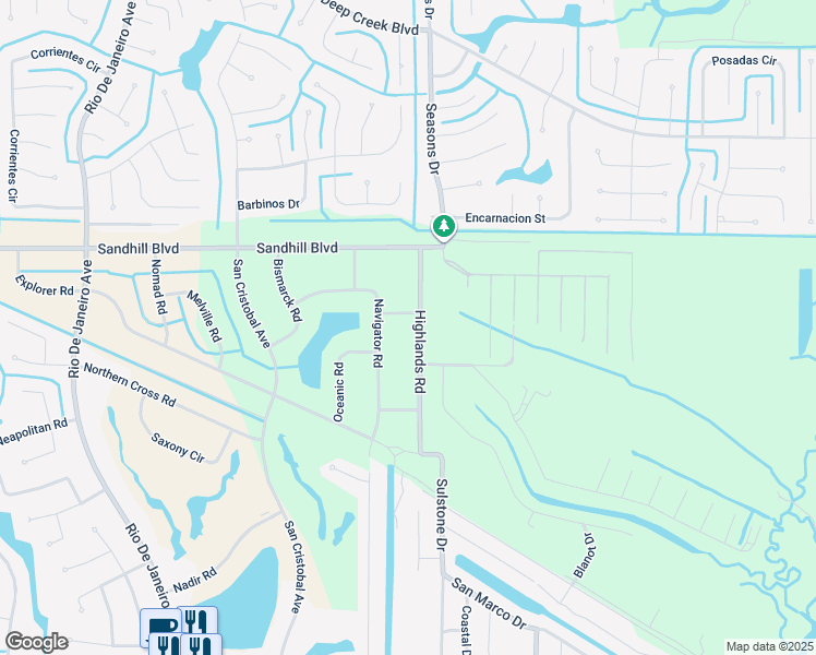 map of restaurants, bars, coffee shops, grocery stores, and more near 1078 Highlands Road in Punta Gorda