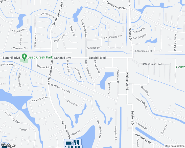 map of restaurants, bars, coffee shops, grocery stores, and more near 1106 San Cristobal Avenue in Punta Gorda