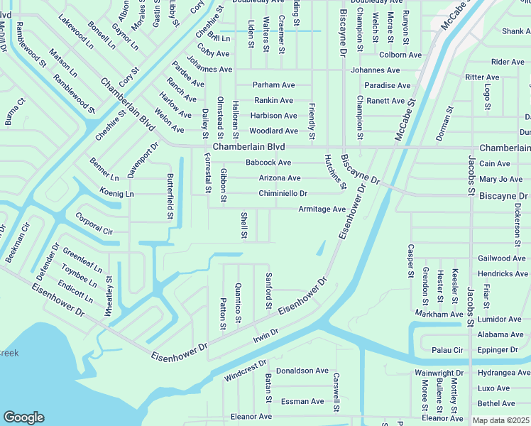 map of restaurants, bars, coffee shops, grocery stores, and more near 1131 Saddler Street in Port Charlotte
