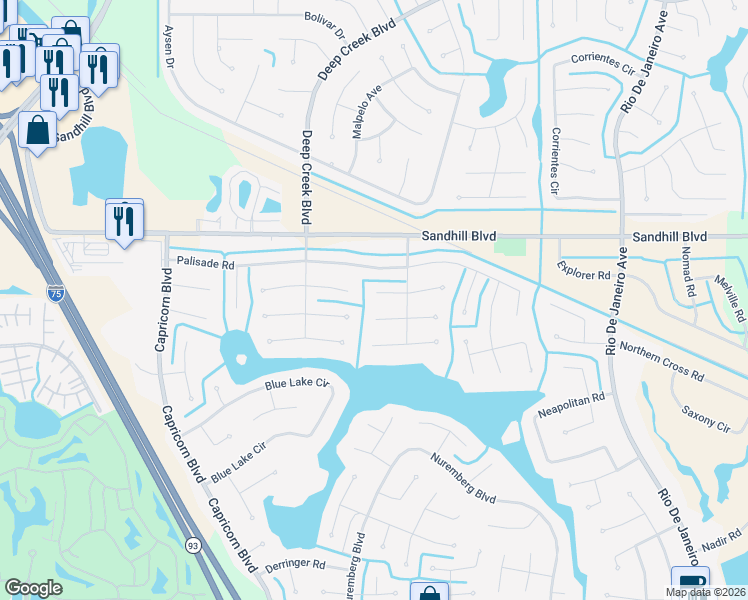 map of restaurants, bars, coffee shops, grocery stores, and more near 25311 Narwhal Lane in Punta Gorda