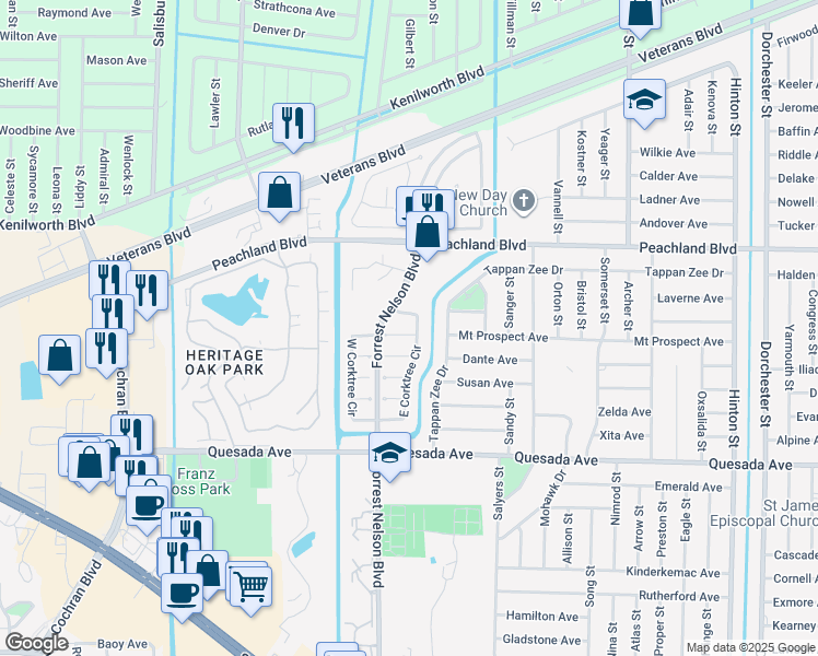 map of restaurants, bars, coffee shops, grocery stores, and more near 20032 Goldcup Court in Port Charlotte