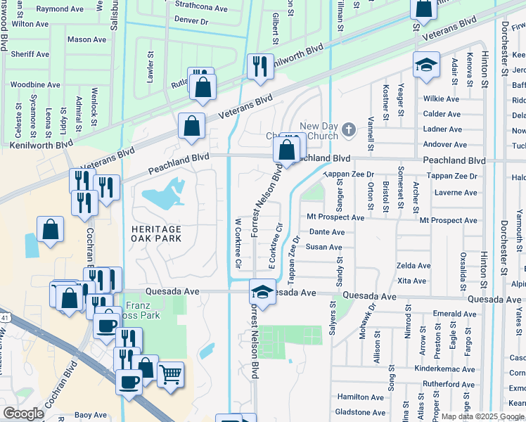 map of restaurants, bars, coffee shops, grocery stores, and more near 20012 Goldcup Court in Port Charlotte