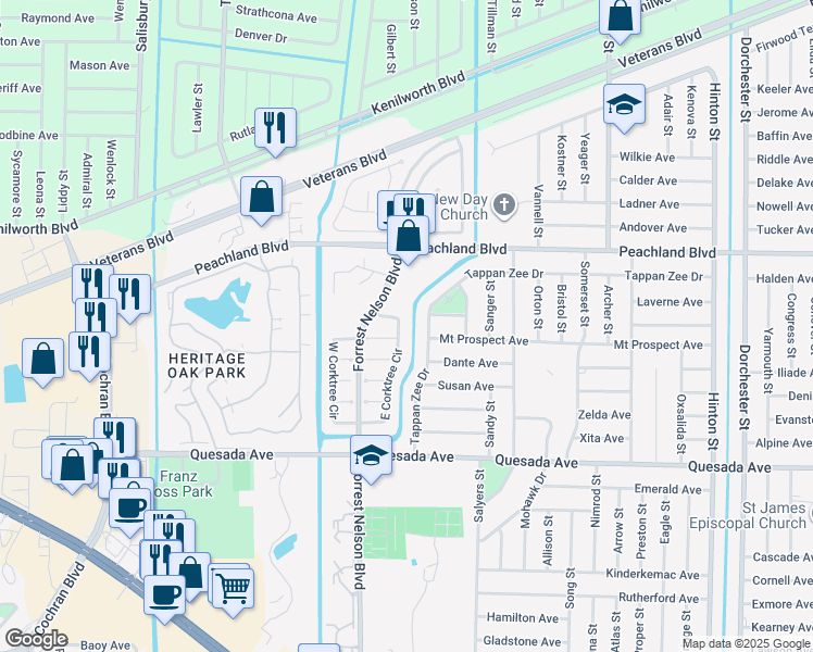 map of restaurants, bars, coffee shops, grocery stores, and more near 20032 Goldcup Court in Port Charlotte