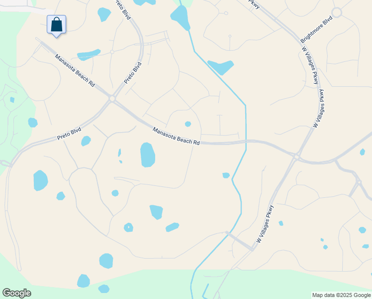 map of restaurants, bars, coffee shops, grocery stores, and more near 18800 West Villages Parkway in Venice