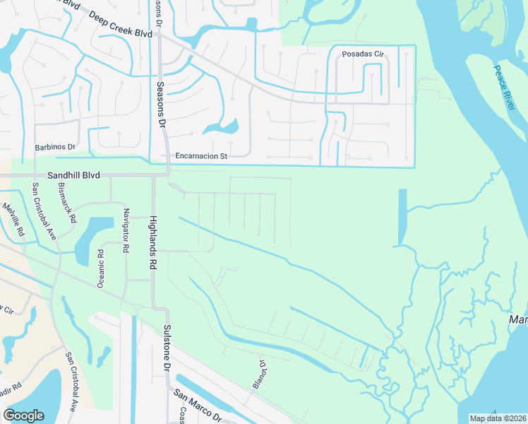 map of restaurants, bars, coffee shops, grocery stores, and more near 1075 Harbour Way Place in Punta Gorda