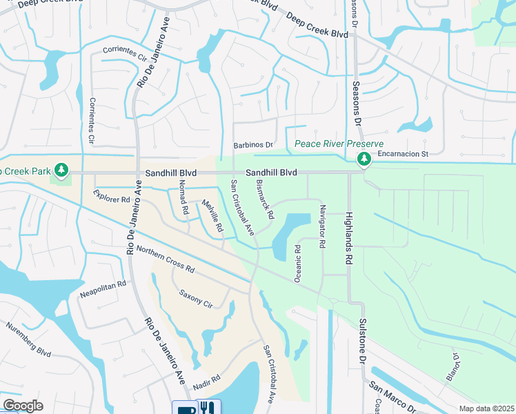 map of restaurants, bars, coffee shops, grocery stores, and more near 1106 San Cristobal Avenue in Punta Gorda