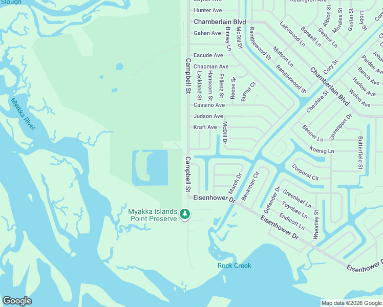 map of restaurants, bars, coffee shops, grocery stores, and more near 1128 Anaheim Street in Port Charlotte