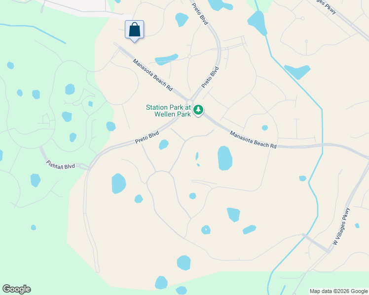 map of restaurants, bars, coffee shops, grocery stores, and more near 18800 West Villages Parkway in Venice