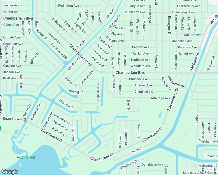 map of restaurants, bars, coffee shops, grocery stores, and more near 1070 Rhinelander Street in Port Charlotte