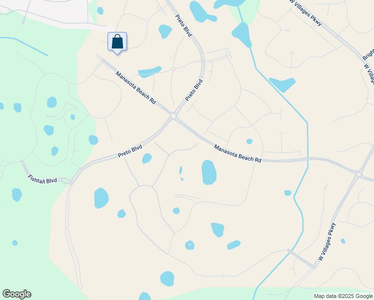 map of restaurants, bars, coffee shops, grocery stores, and more near 18800 West Villages Parkway in Venice